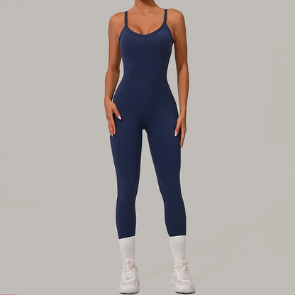 U-Neck Adjustable High-Waisted One Piece Bodysuit