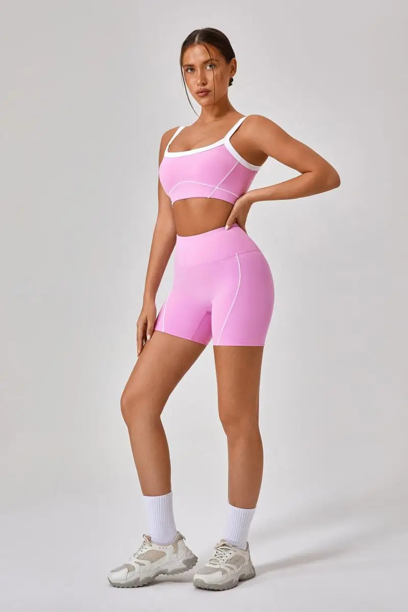 High Waist Flare Split Leggings 2pcs Yoga Suit