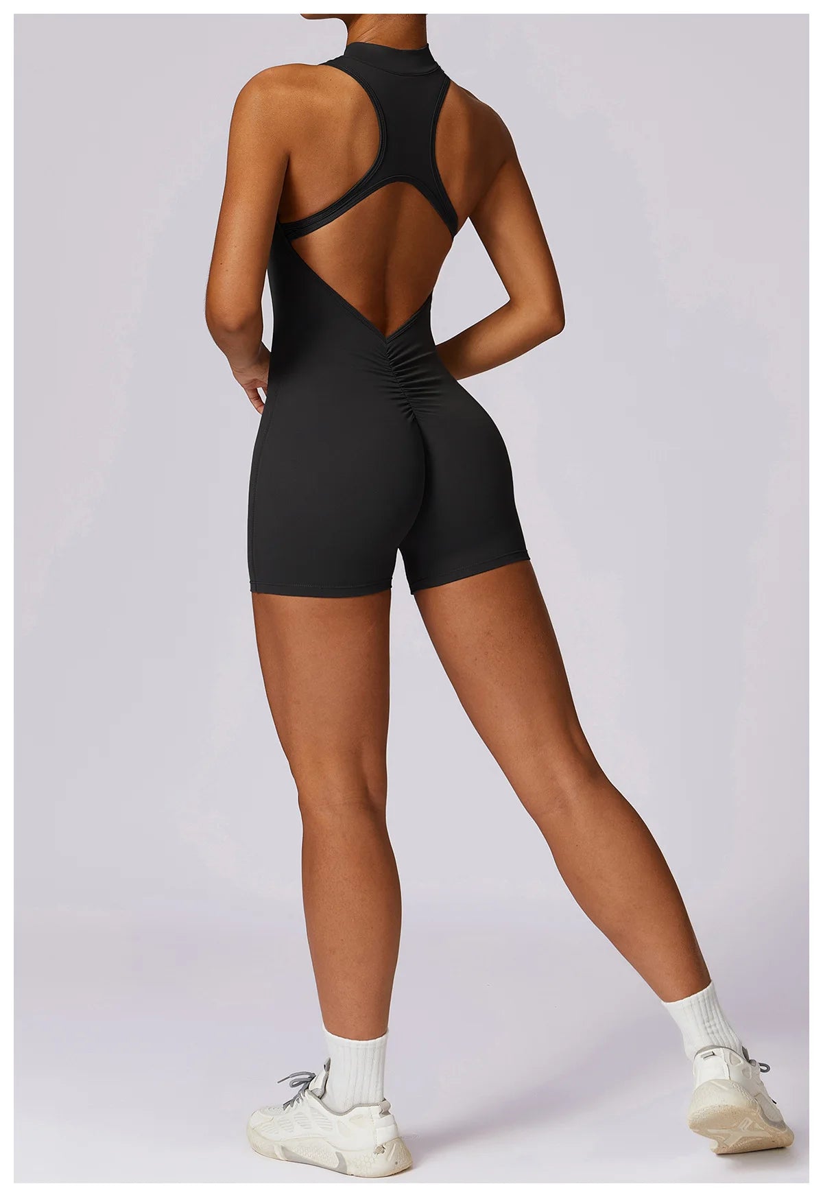 Scrunch Sporty Short Jumpsuit with Bar Suit