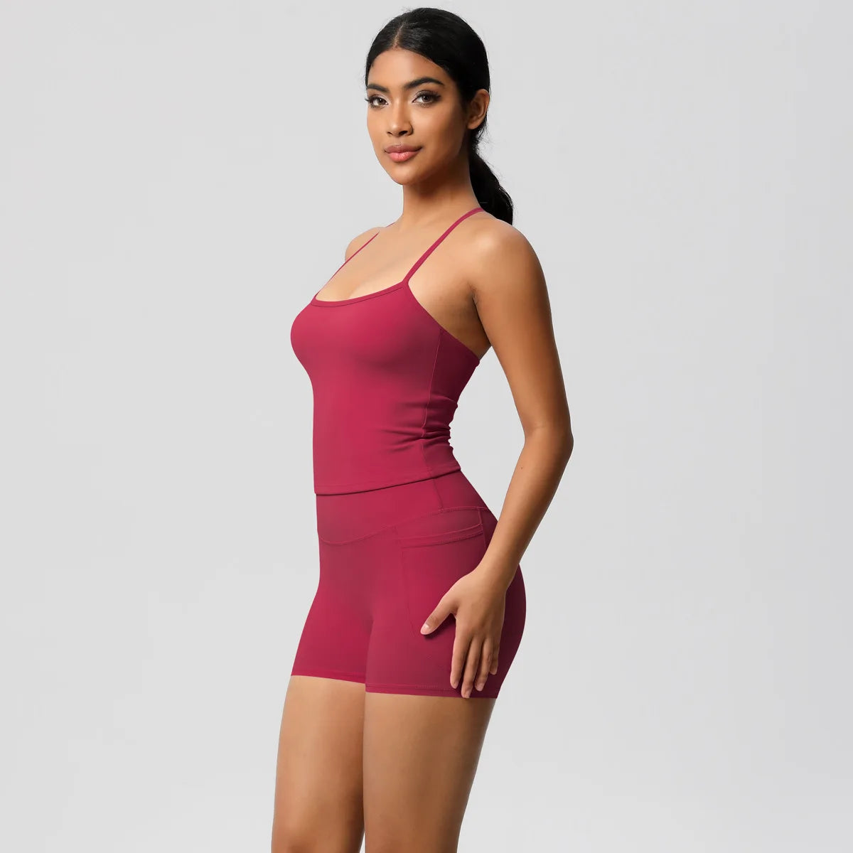 Quick Drying Brushed Sling Yoga Shorts