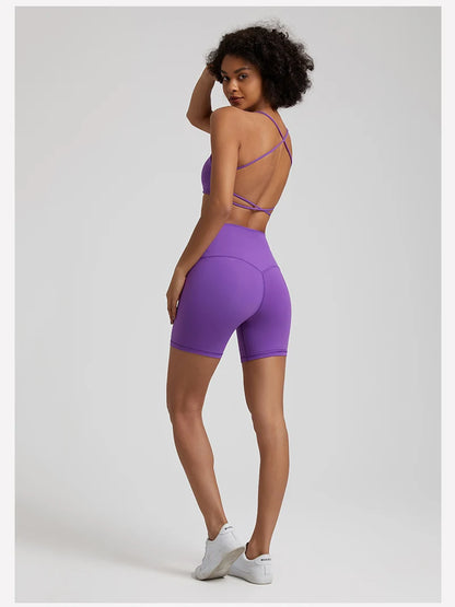 High Stretch Backless Sport Bra Suits Yoga Set