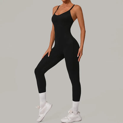 U-Neck Adjustable High-Waisted One Piece Bodysuit