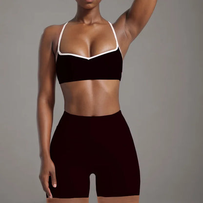 Seamless High Elasticity Yoga Bra Pants Set