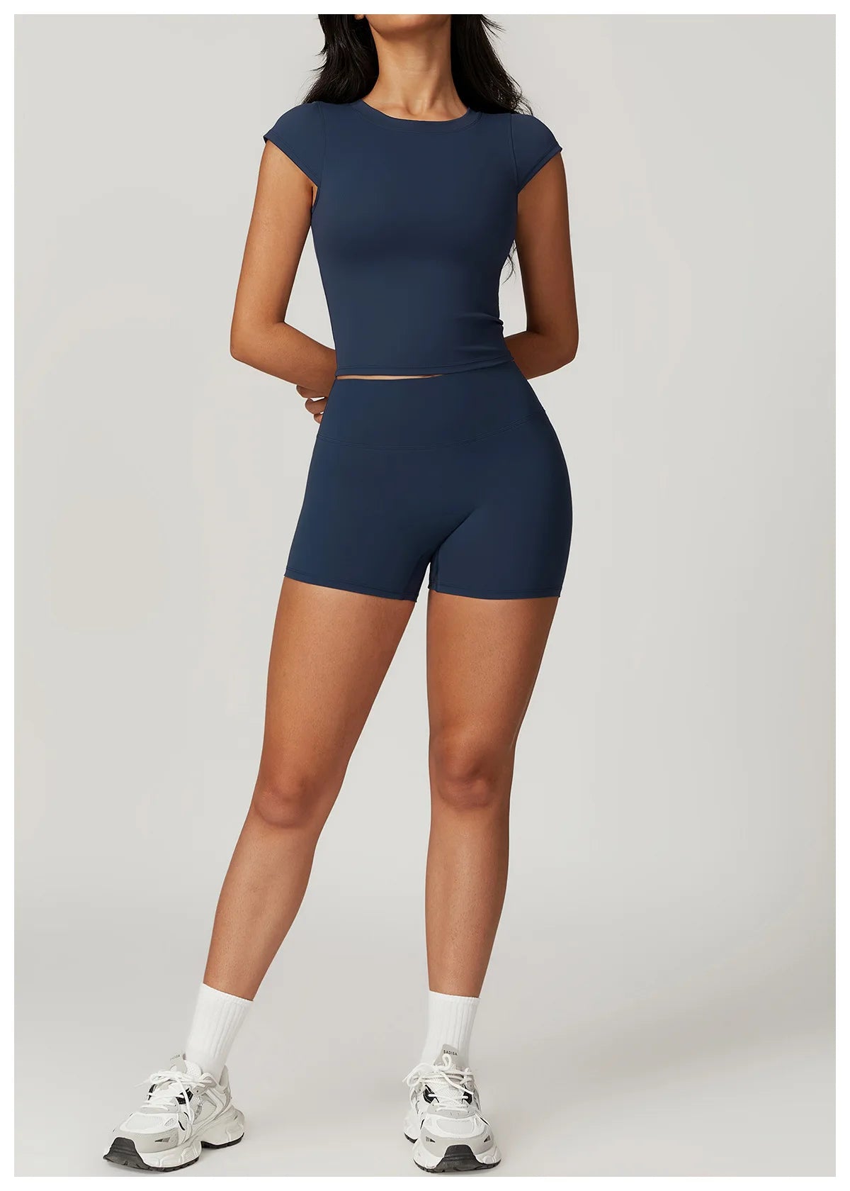 Short Sleeve Female Yoga Short Skirt Tracksuit