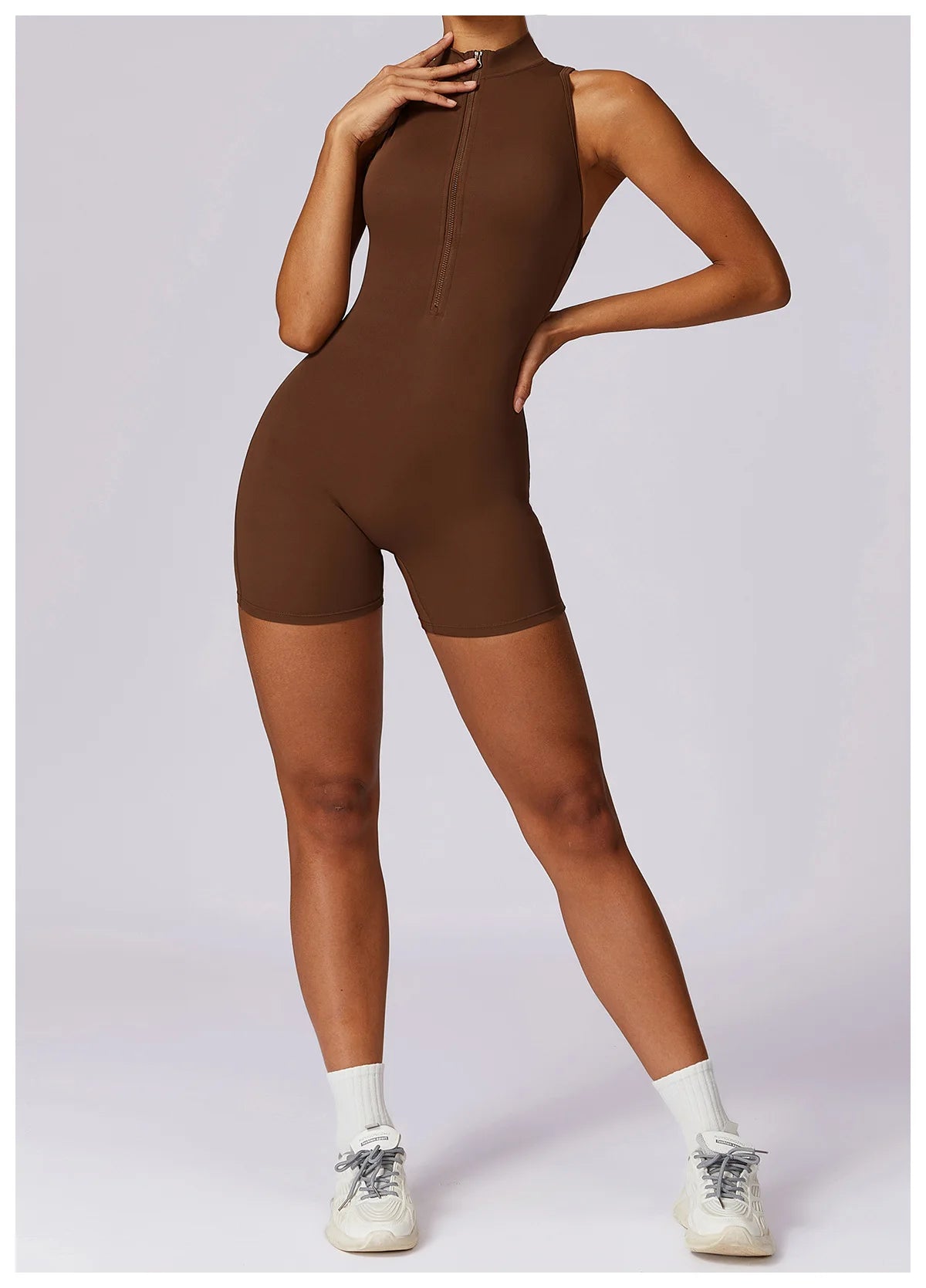 Scrunch Sporty Short Jumpsuit with Bar Suit