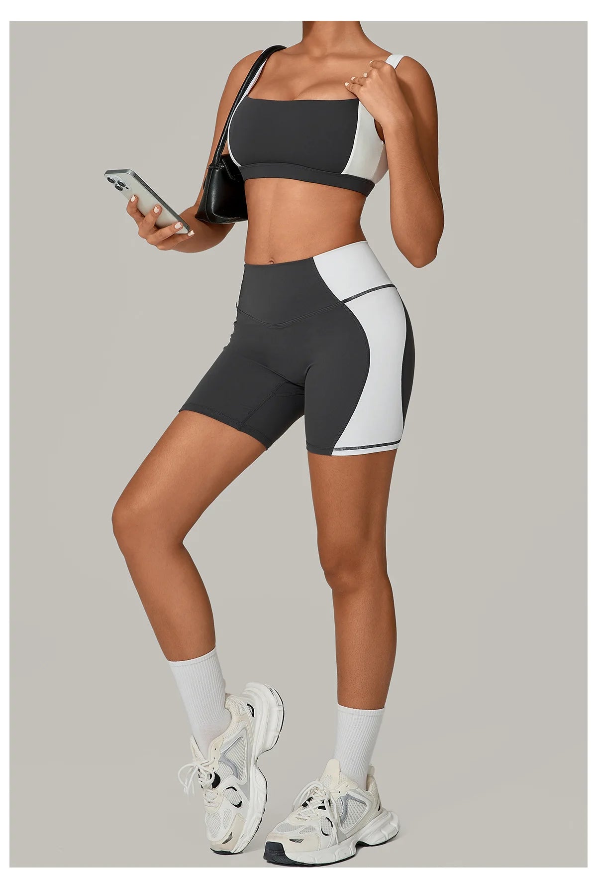 Women's Spliced Sports High Waist Yoga Set
