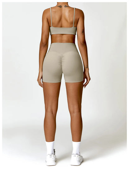 Long Sleeve Crop Top & High-Waist Leggings