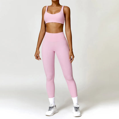 Long Sleeve Crop Top & High-Waist Leggings