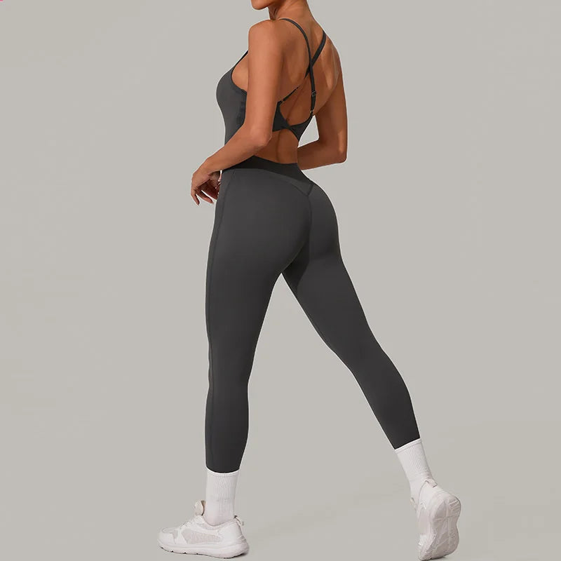 U-Neck Adjustable High-Waisted One Piece Bodysuit