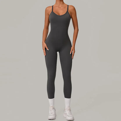 U-Neck Adjustable High-Waisted One Piece Bodysuit