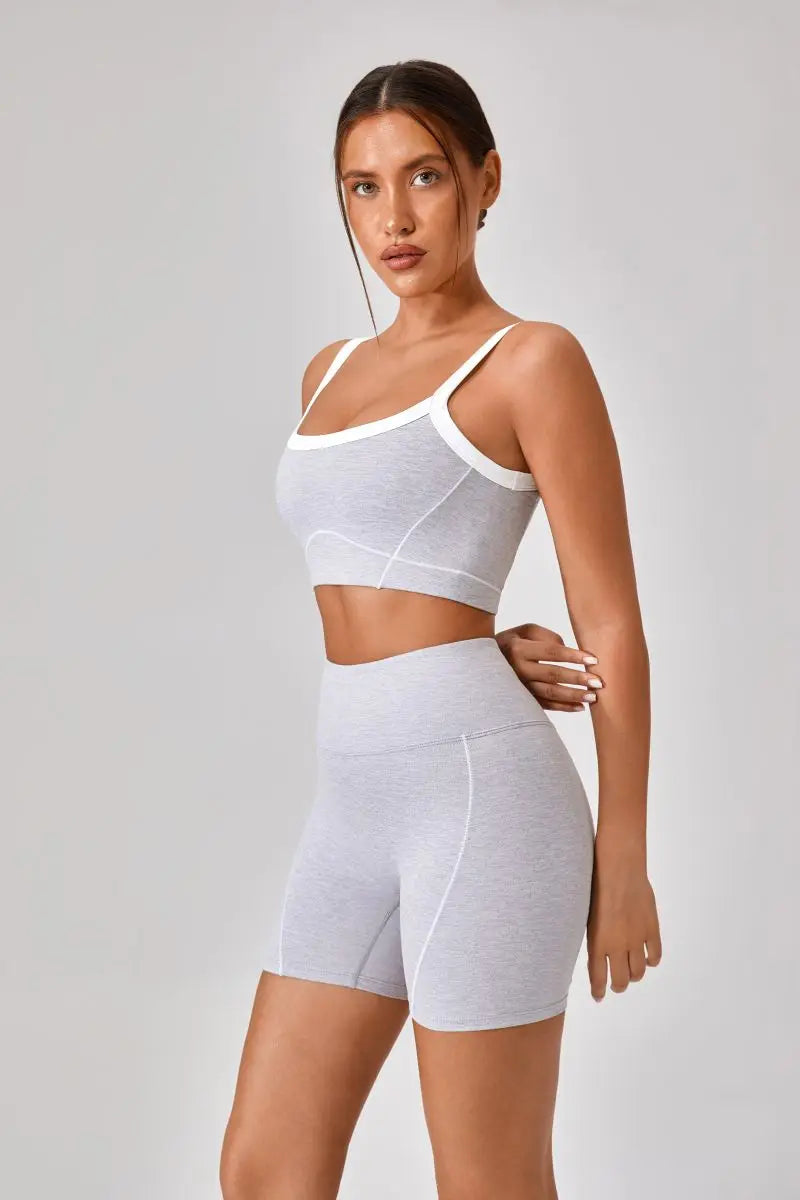 High Waist Flare Split Leggings 2pcs Yoga Suit