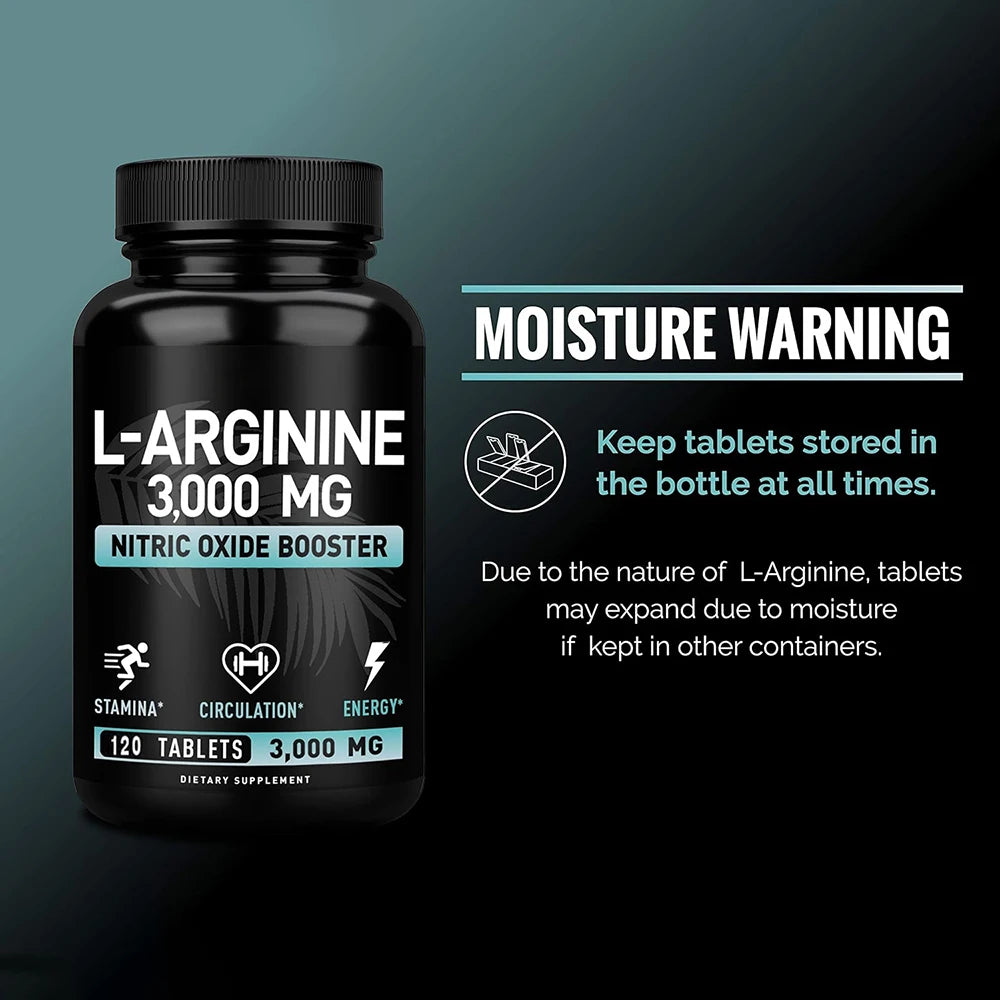 L-Arginine 3000mg Capsules for Muscle Growth and Energy