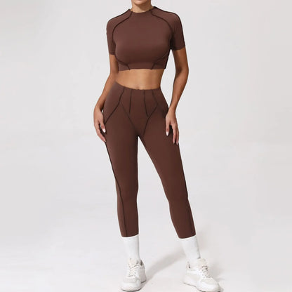 High Waist Skinny Breathable Seamless Yoga Set