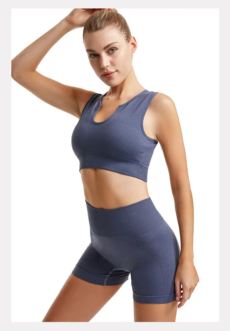 2PCS Elastic Seamless Sports Yoga Set