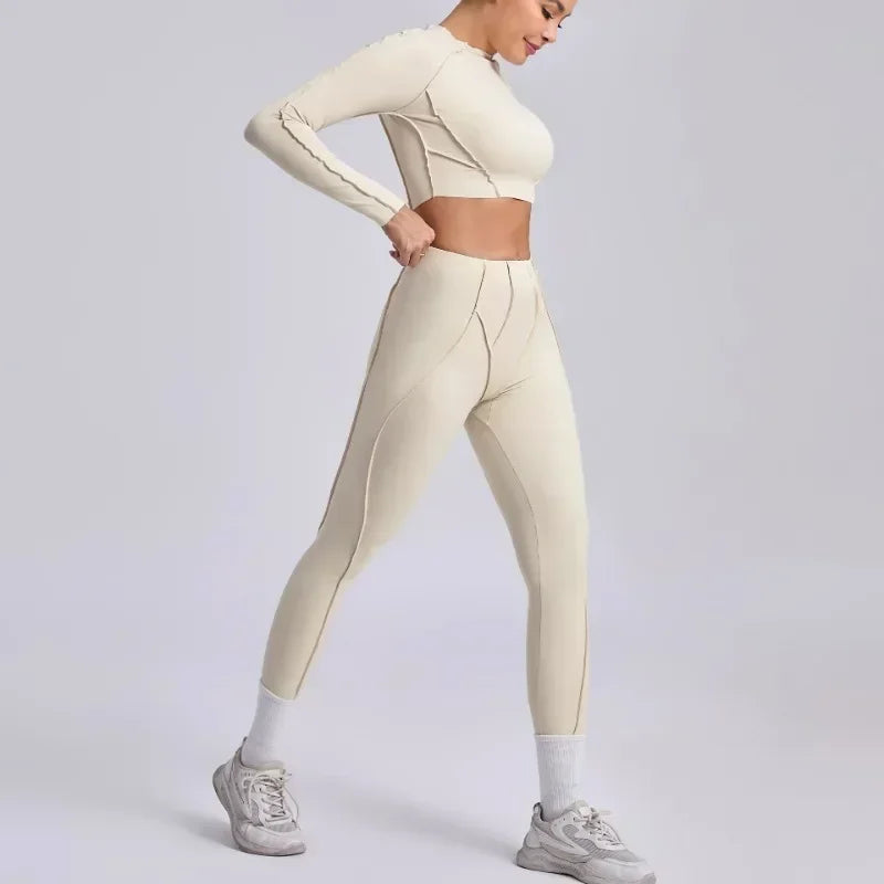 High Waist Skinny Breathable Seamless Yoga Set