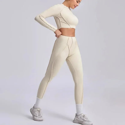 High Waist Skinny Breathable Seamless Yoga Set