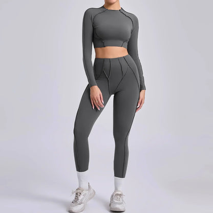 High Waist Skinny Breathable Seamless Yoga Set