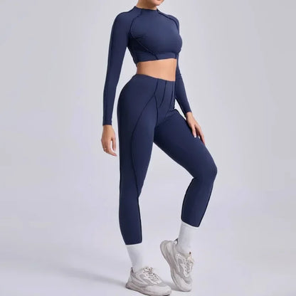 High Waist Skinny Breathable Seamless Yoga Set