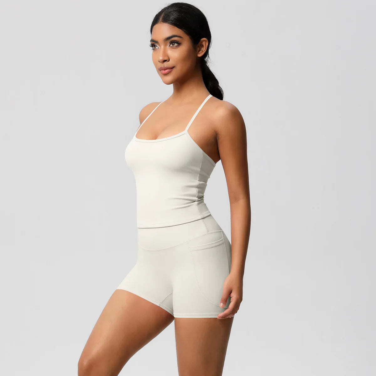 Quick Drying Brushed Sling Yoga Shorts