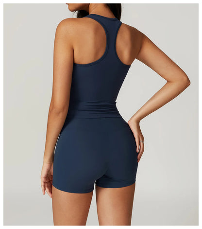 Short Sleeve Female Yoga Short Skirt Tracksuit