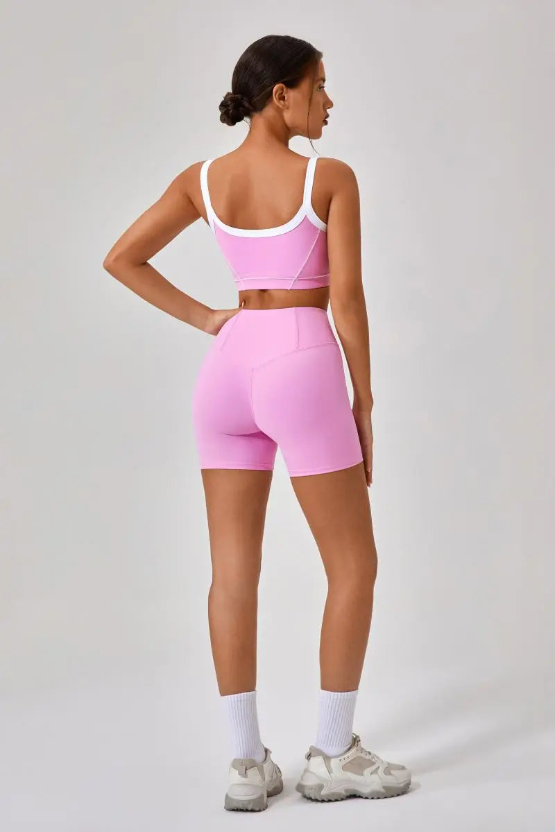 High Waist Flare Split Leggings 2pcs Yoga Suit