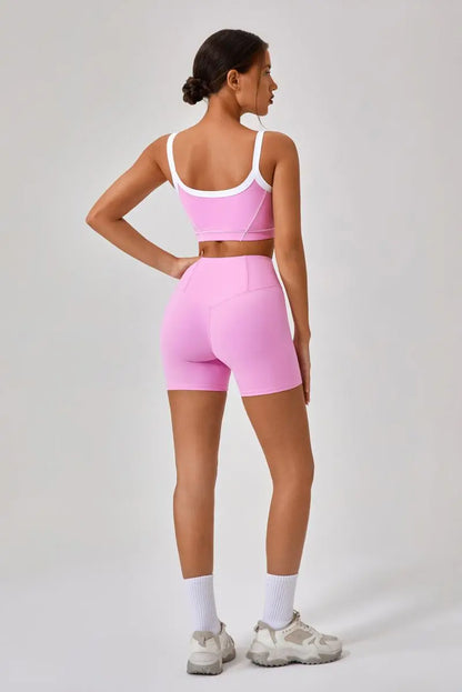 High Waist Flare Split Leggings 2pcs Yoga Suit