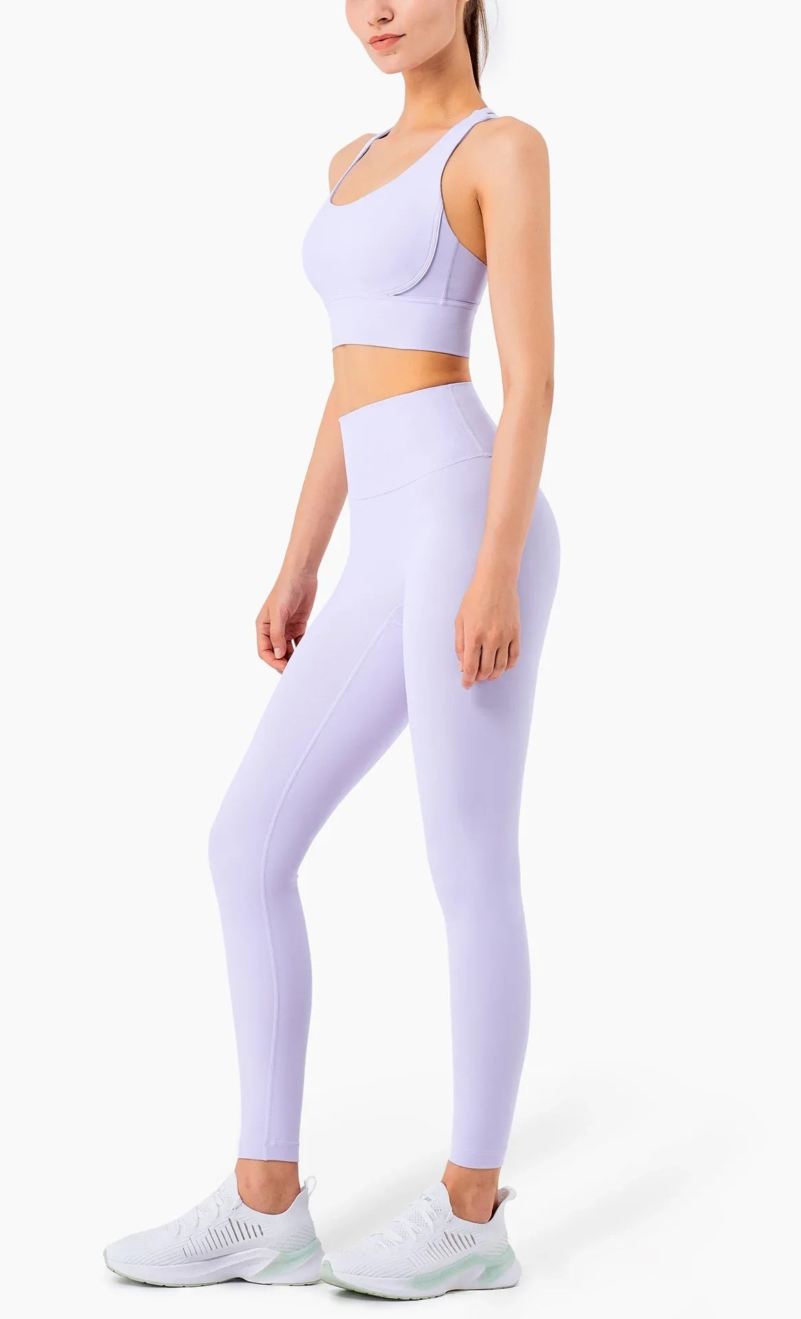 Cross-Back Sports Bra & High-Waist Leggings