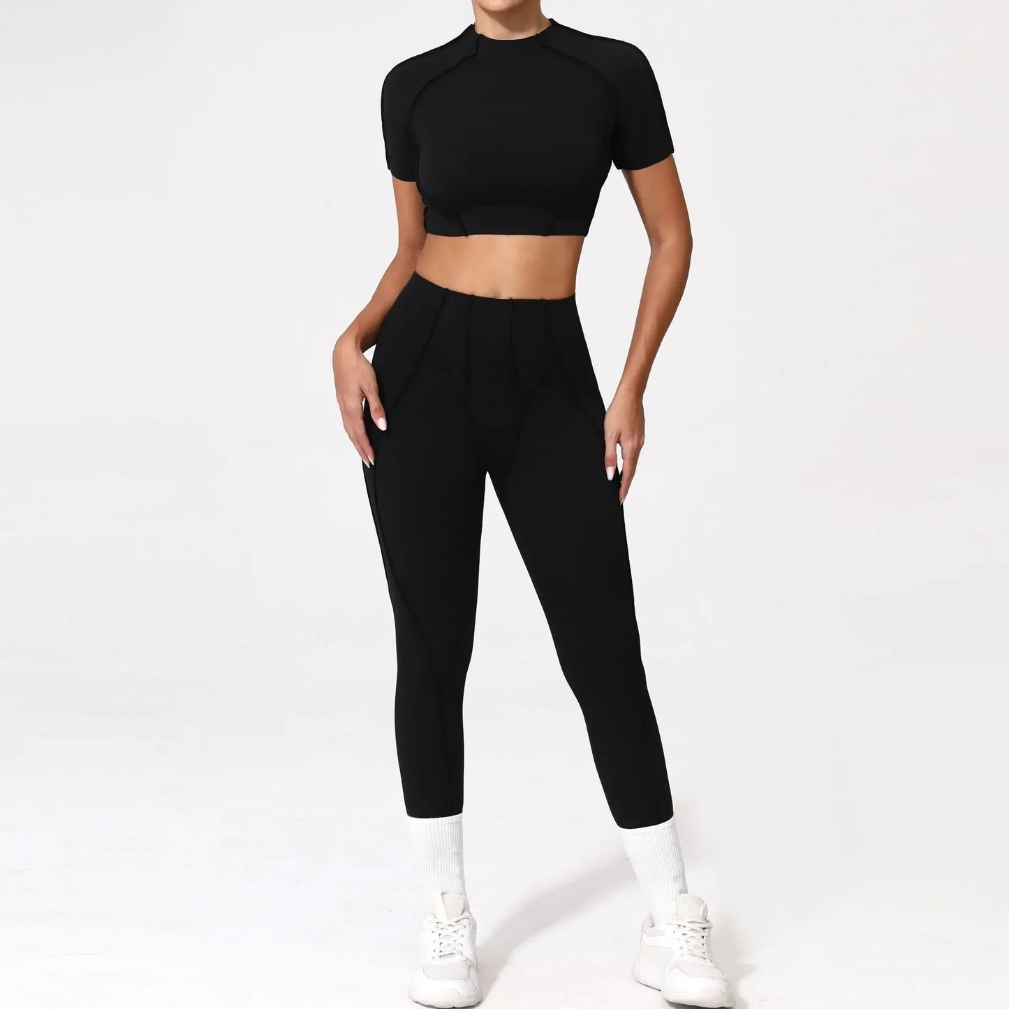 High Waist Skinny Breathable Seamless Yoga Set