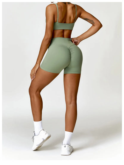 Long Sleeve Crop Top & High-Waist Leggings
