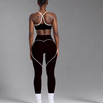 Seamless High Elasticity Yoga Bra Pants Set
