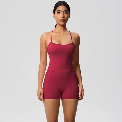 Quick Drying Brushed Sling Yoga Shorts
