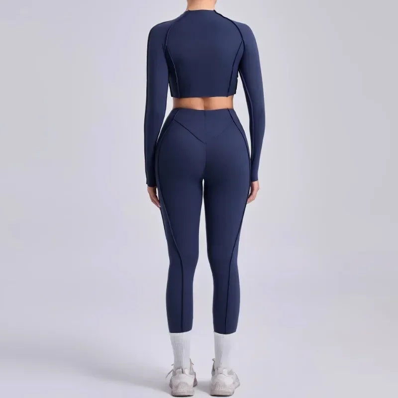 High Waist Skinny Breathable Seamless Yoga Set