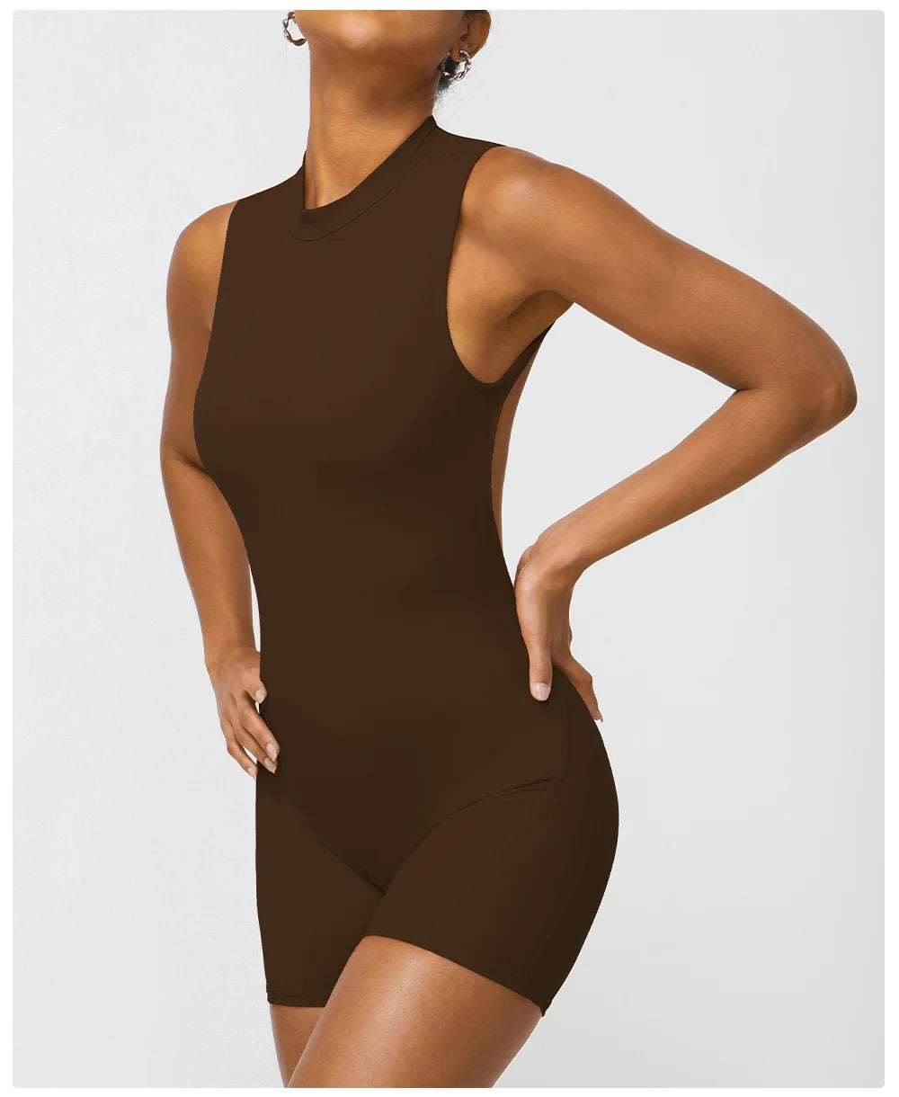 Sexy Back V Jumpsuits Women's Tracksuit Yoga Set