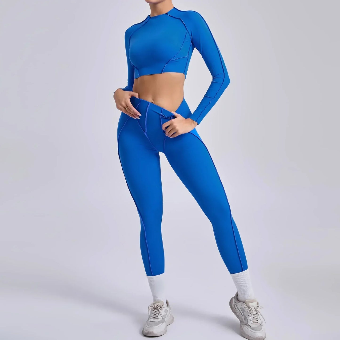 High Waist Skinny Breathable Seamless Yoga Set