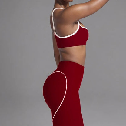 Seamless High Elasticity Yoga Bra Pants Set