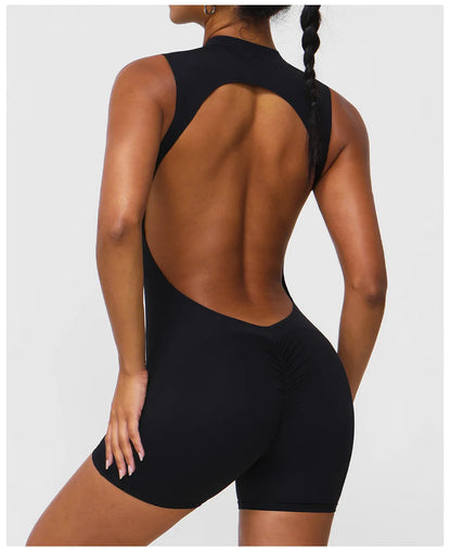 Sexy Back V Jumpsuits Women's Tracksuit Yoga Set