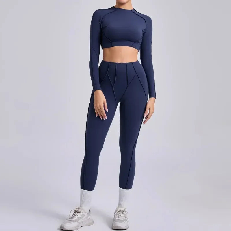 High Waist Skinny Breathable Seamless Yoga Set