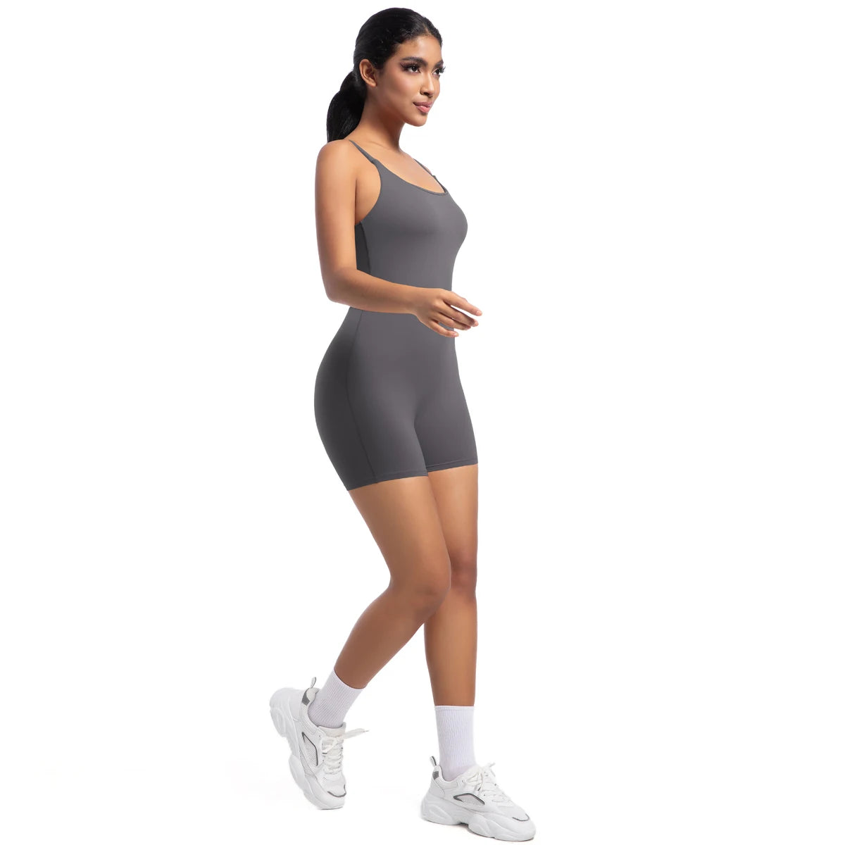 Seamless Jumpsuit Romper Backless Set