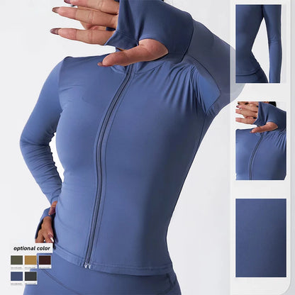 Zipper Long Sleeve Yoga Set