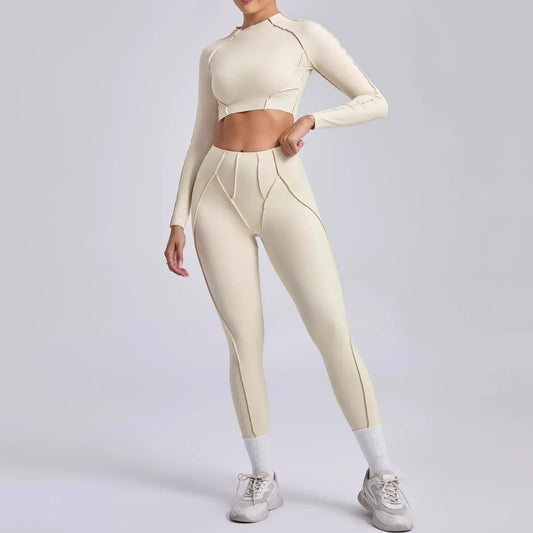 High Waist Skinny Breathable Seamless Yoga Set