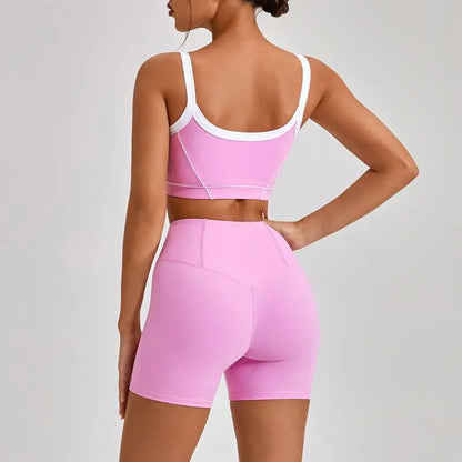 High Waist Flare Split Leggings 2pcs Yoga Suit