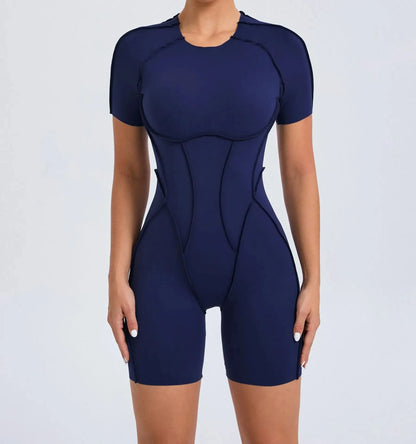 Athletic Wear Padding One-Piece Women Gym Jumpsuit