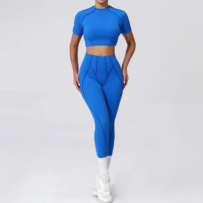 High Waist Skinny Breathable Seamless Yoga Set