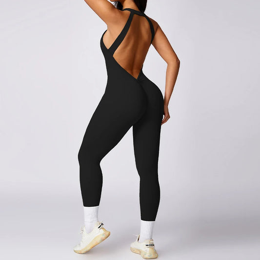 Backless Quick-Dry Yoga Jumpsuit