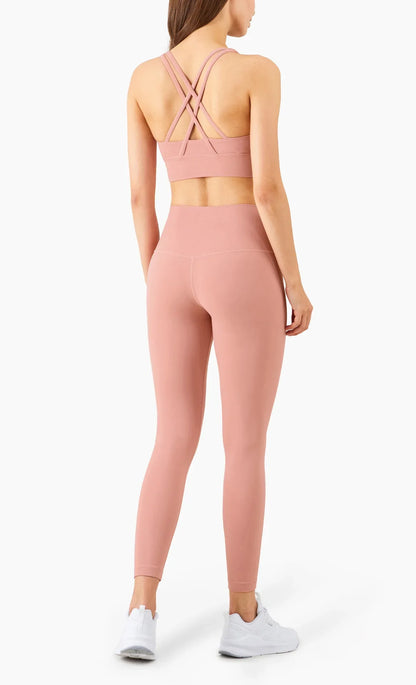 Cross-Back Sports Bra & High-Waist Leggings