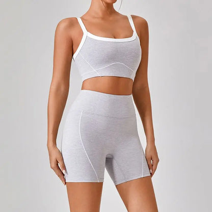 High Waist Flare Split Leggings 2pcs Yoga Suit