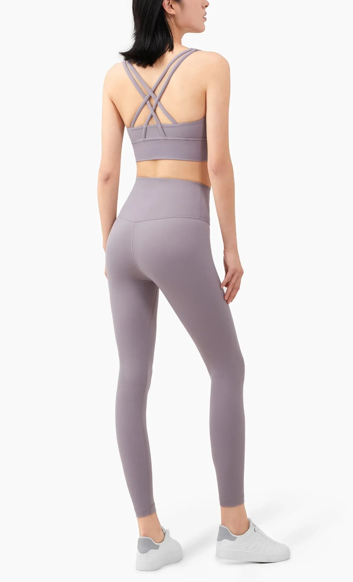 Cross-Back Sports Bra & High-Waist Leggings