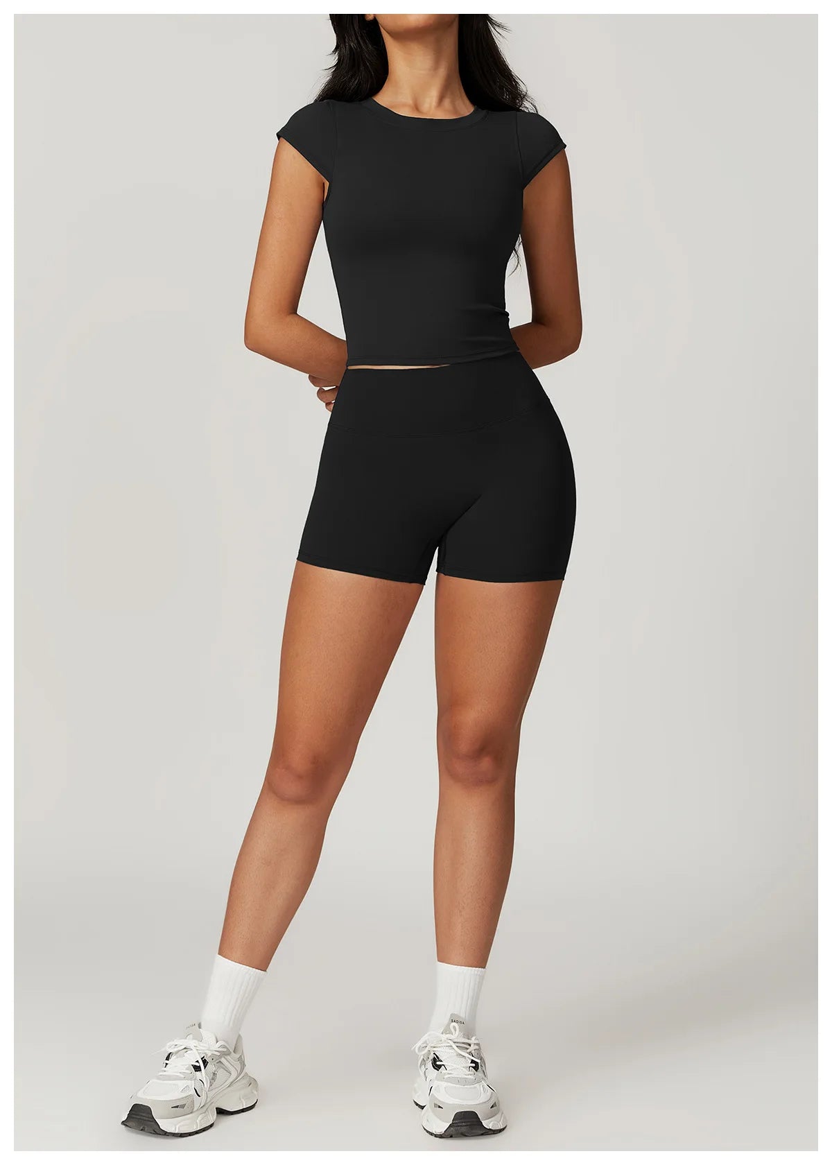 Short Sleeve Female Yoga Short Skirt Tracksuit