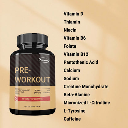 Pre-Workout Supplement with Creatine Monohydrate