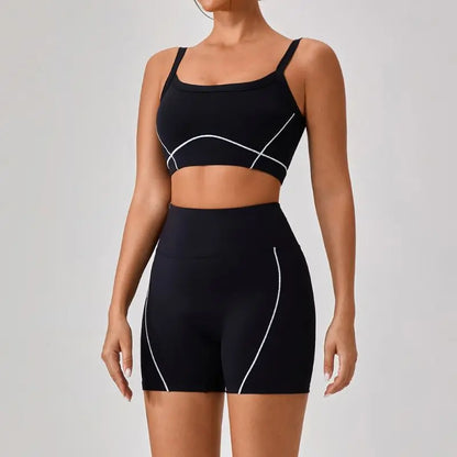 High Waist Flare Split Leggings 2pcs Yoga Suit